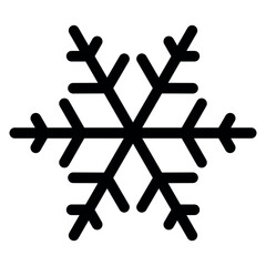 Obraz premium snowflake silhouette symbol icon shape, black and white vector illustration of snow flake