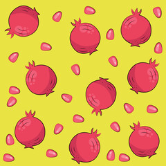 Pomegranate pattern wallpaper