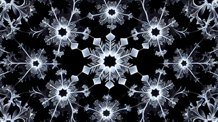 Perfect Symmetry of Nature: A Unique Snowflake in a Cold Winter Atmosphere with Crystalline Structure and Delicate Details, Captured through Macro Photography with Bokeh Effect 