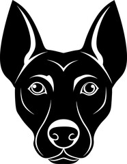 Silhouette of Dog vector style Illustration. 