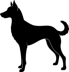 Silhouette of Dog vector style Illustration. 