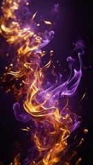 Golden Flames and Purple Smoke