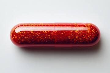 Tablet capsule isolated on white background. Generative AI