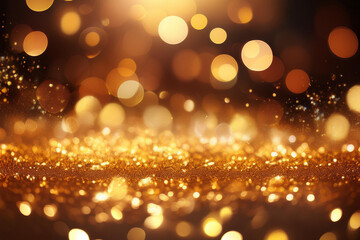 golden bokeh lights sparkle