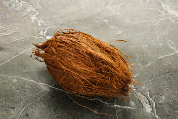 Natural exotic brown hairy coconut