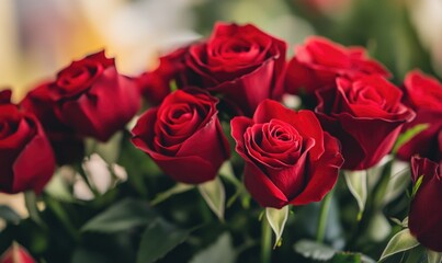 Fototapeta premium A bouquet of red roses