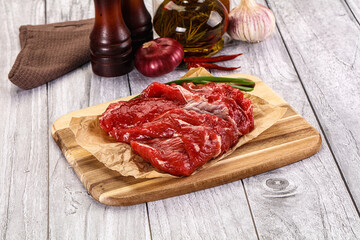 Raw beef meat for cooking
