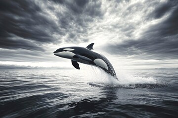 Fototapeta premium Graceful Orca Leap