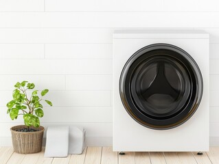 Stylish water heater setup in a bright utility room, illustrating advancements in energy-efficient residential appliances