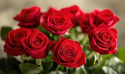 Fototapeta premium A bouquet of red roses