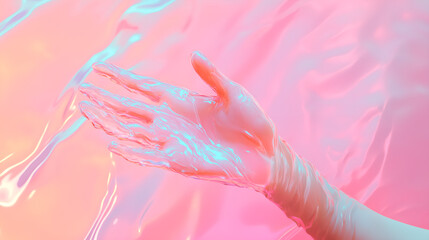 hand with paint