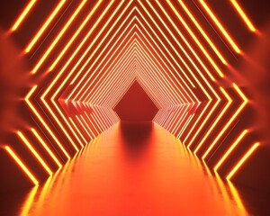 Naklejka premium Vibrant Neon Geometric Backdrop for Retro Themed Product Presentations