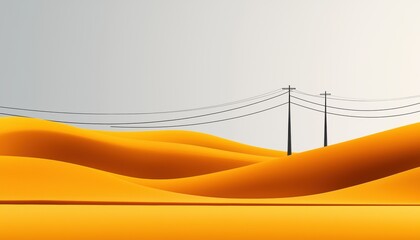 High-voltage transmission lines crossing golden fields under a bright sky, symbolizing energy infrastructure and connectivity