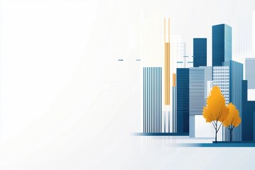 Obraz premium Traffic monitoring, data analytics overlaying city streets, flat design illustration