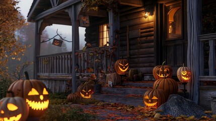 Obraz premium Halloween Night with a Halloween theme 