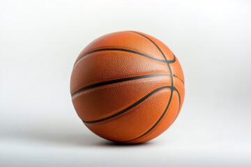 Fototapeta premium A close-up shot of a basketball on a white surface, great for sports-themed designs and illustrations