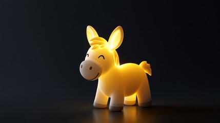 A glowing cartoon donkey nightlight.