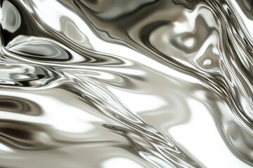 A close-up shot of a shiny metal surface with reflective texture
