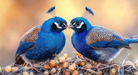 Valentine's day romantic encounter nature animal photography outdoor setting close-up love concept