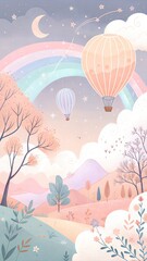 Dreamy Pastel Watercolor Background