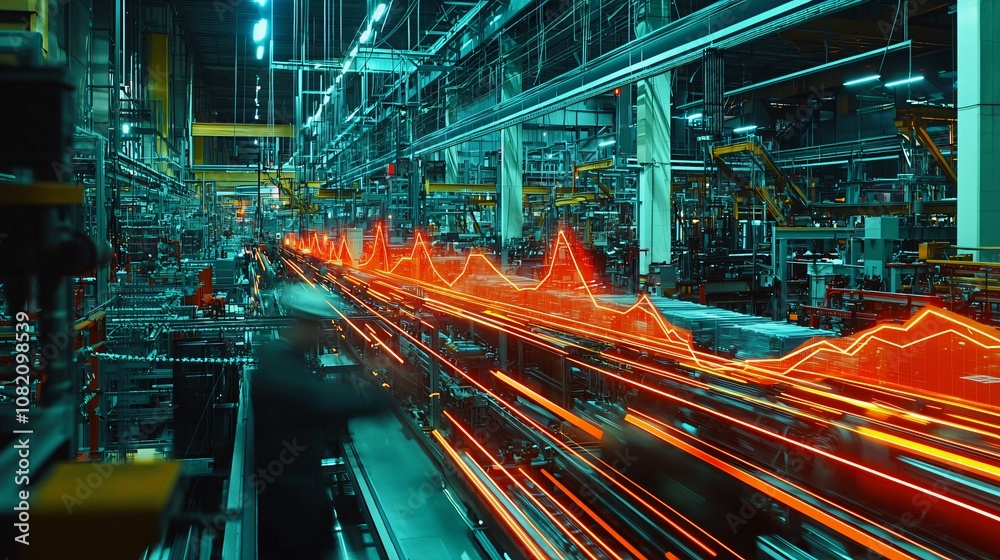 Poster Innovative technology revolutionizes industrial manufacturing processes with enhanced data visualization and efficiency