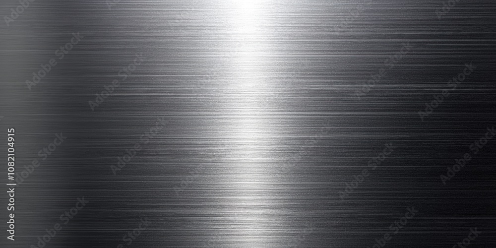 Wall mural a shiny grey metal texture, silver metal texture of brushed stainless steel plate, metal wide textured plate brushed gradient,banner	
