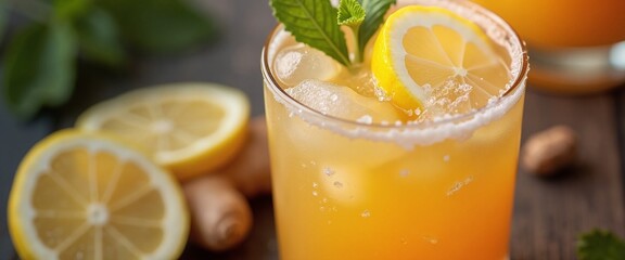 Fototapeta premium glass of lemonade