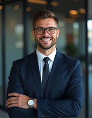 Fototapeta premium neat-looking business person with neat hands using a computer,corporate,neat computer,technology,realistic,detailed