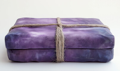 Obraz premium a purple color box for mockup on a white isolated background