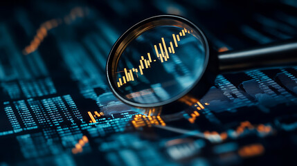 Business audit stock financial finance management on analysis data strategy with graph accounting marketing or report chart economy investment research profit concept