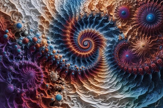 Intimate Look at Rich Complex Multifractal Art Texture Using Markers and Palette Knife Techniques on Canvas