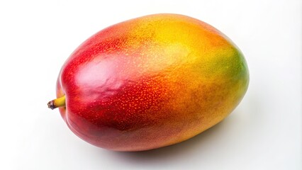 High Depth of Field Mango Photograph with White Background, Fresh Fruit Imagery, Vibrant Colors, Healthy Eating, Tropical Produce, Culinary Inspiration, Organic Food Photography, Summer Fruits