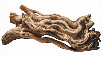 Twisted Driftwood: A weathered piece of driftwood with intricate knots and branches, showcasing the beauty of nature's artistry.