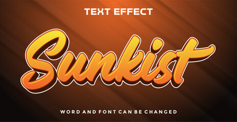 Sunkist editable text effect