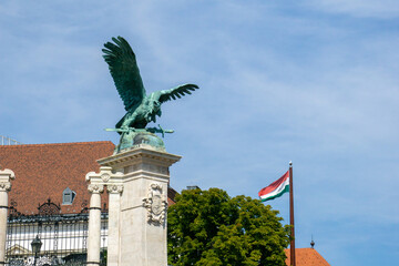 Statua dell'Aquila in Piazza degli Eroi a Budapest, Ungheria