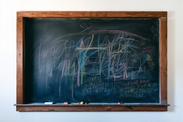 Chalkboard Memories: A vintage chalkboard, etched with faded chalk drawings and scribbled notes, evokes a sense of nostalgia and the passage of time.