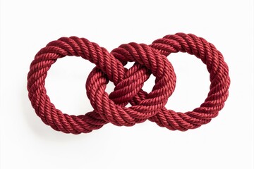 Obraz premium Intertwined Destiny: Crimson Rope Knot 