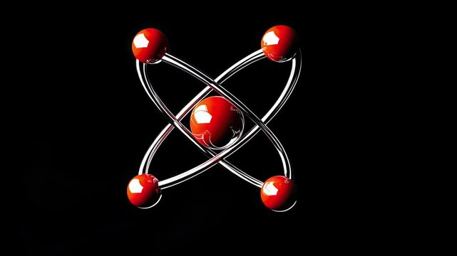 Atomic Structure:  A stylized representation of an atom with a central nucleus surrounded by orbiting electrons.  This illustration captures the fundamental building block of matter.