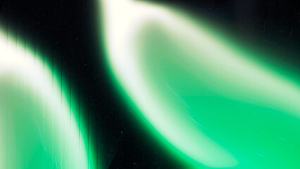 Dark green grainy texture background. Abstract vibrant color wave shape for header or banner promo. Black backdrop. Noisy wide banner header design for social media and website.