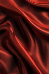 Fototapeta premium A stunning red satin fabric that boasts a rich and luxurious texture, which makes it perfect for creating elegant fashion items, exquisite home decor, and a wide variety of textile applications