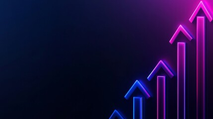 The Business plan 2025 with chart concept. A gradient background with upward-pointing arrows, representing growth, progress, and success in a visually striking way.