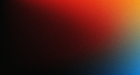 Abstract red orange blue grainy colorful background  gradient more texture and grain