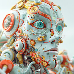 Exploring the future of ai robots a close-up on advanced robotics design high-tech environment artistic perspective