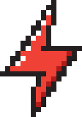 Lightning Bolt Pixel Icon