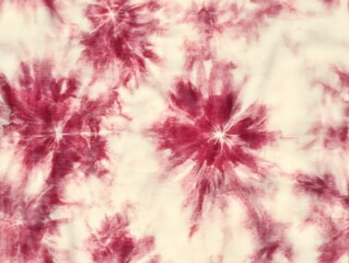 Fototapeta premium Abstract red and white tie-dye textile pattern showcasing intricate swirls and organic shapes for creative projects, backgrounds, and artistic expressions