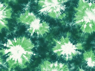 Fototapeta premium Vibrant Green Tie-Dye Pattern Featuring Lively Swirls and Abstract Shapes, Perfect for Backgrounds, Textiles, and Creative Artwork Inspiration