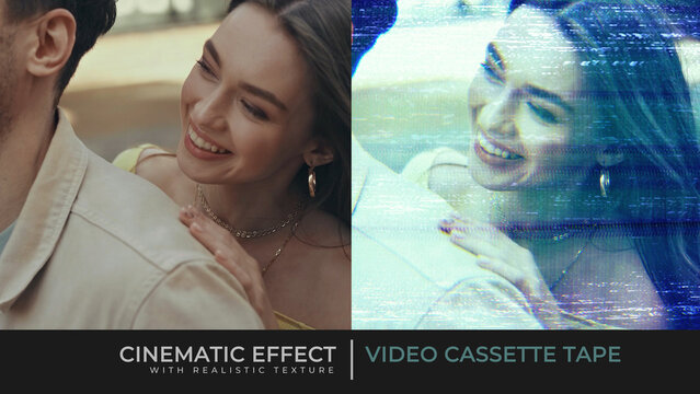 TV Screen Video Cassette Tape Effect