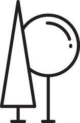tree icon line illustration