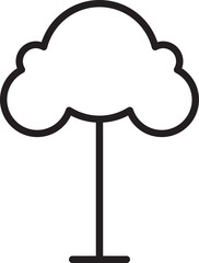 tree icon line illustration
