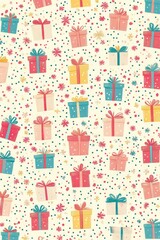 Brightly colored gift boxes adorned with ribbons and decorative accents create a joyful atmosphere for the upcoming Saint Nicholas Day festivities